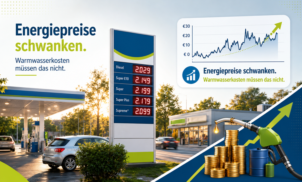 Energiepreise steigen – wie stabil sind Ihre Warmwasserkosten