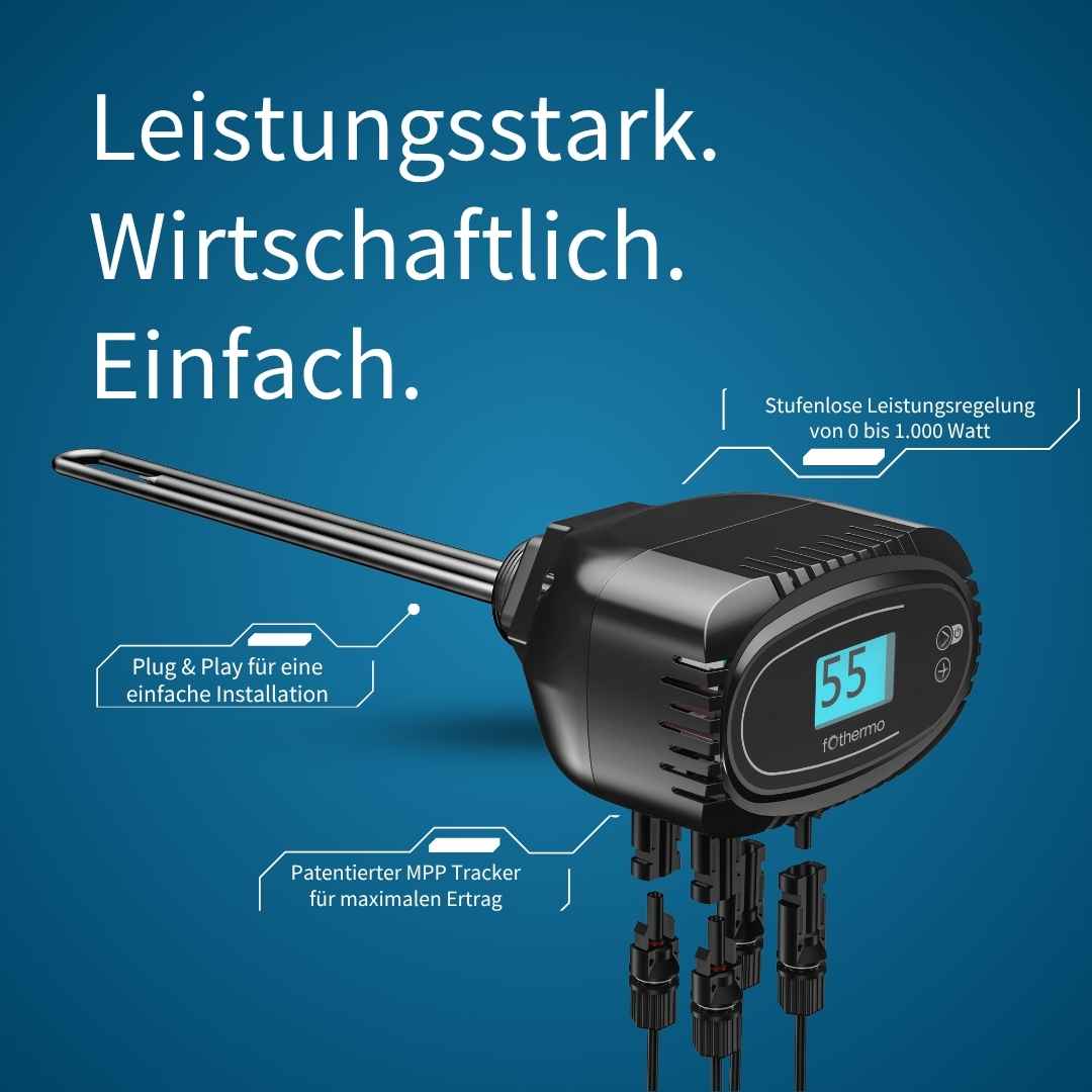 1 kW Solarheizstab