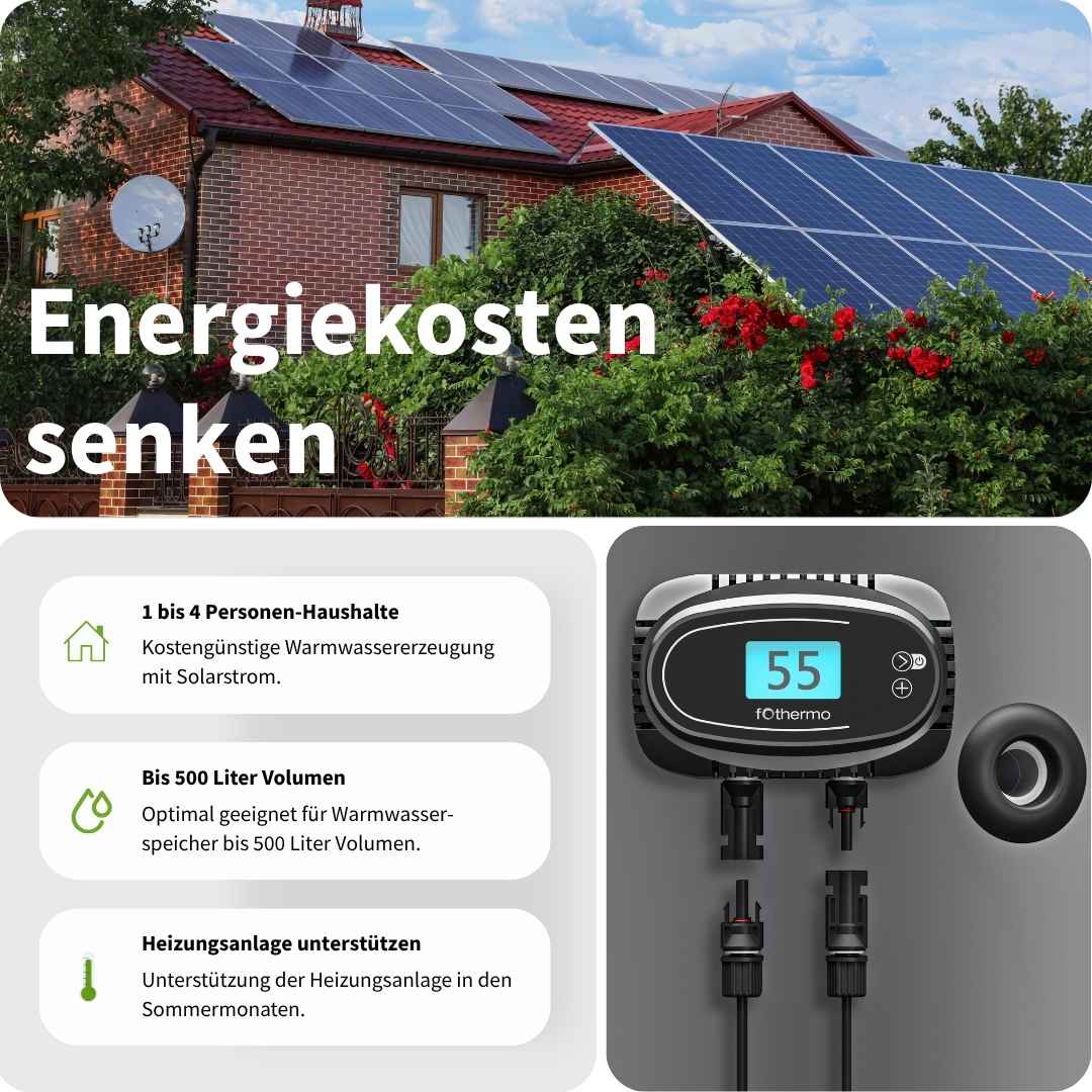 1 kW Solarheizstab