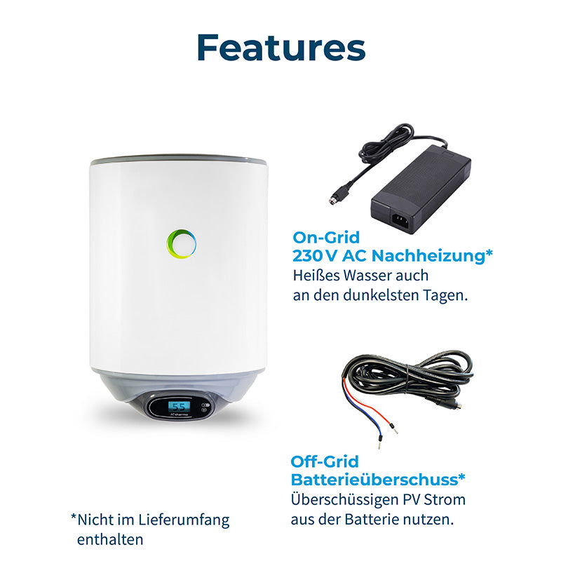 Boiler solare off-grid da 30 litri