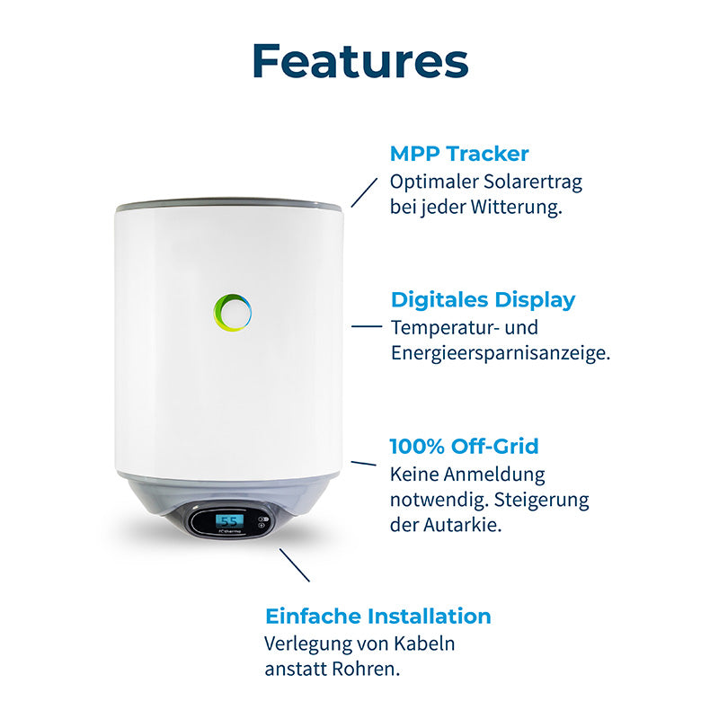 Boiler solare off-grid da 30 litri